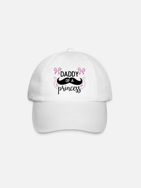 Papa einer Prinzessin - Baseballkappe - Weiß/Weiß
