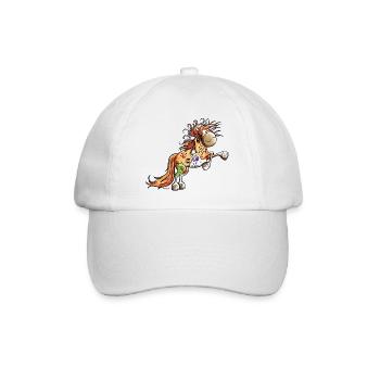 Wildes Indianer Pferd - Baseballkappe - Weiß/Weiß - Vorne