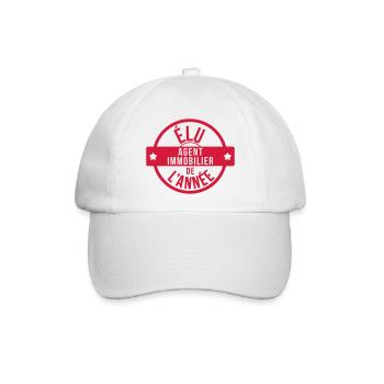 Makler Immobilienmakler Bau Immobilien Haus Notar - Baseballkappe - Weiß/Weiß - Vorne