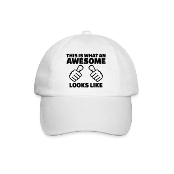 Awesome - Baseballkappe - Weiß/Weiß - Vorne