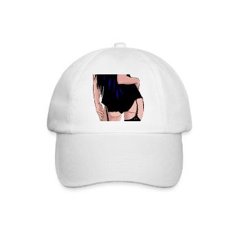sexy ass, seksowny tyłek, sexy po, Knackpo model - Baseballkappe - Weiß/Weiß - Vorne