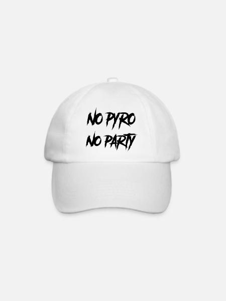 Kein Pyro Keine Party - Baseballkappe - Weiß/Weiß