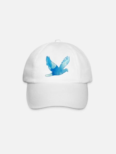 Taube Frieden blau Friedenstaube - Baseballkappe - Weiß/Weiß