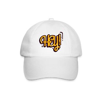 Hey! - Baseballkappe - Weiß/Weiß - Vorne
