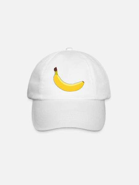 Banane Bananen Geschenkidee - Baseballkappe - Weiß/Weiß