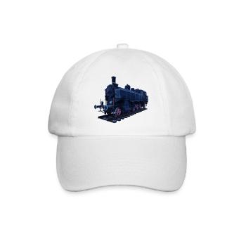 Dampflokomotive - Baseballkappe - Weiß/Weiß - Vorne