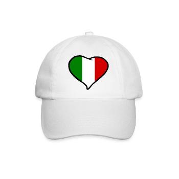 Italien flagge - Baseballkappe - Weiß/Weiß - Vorne