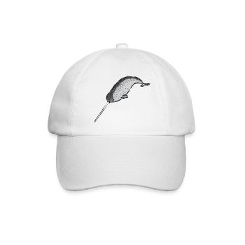 Narwal / Narwhal Design I - Baseballkappe - Weiß/Weiß - Vorne