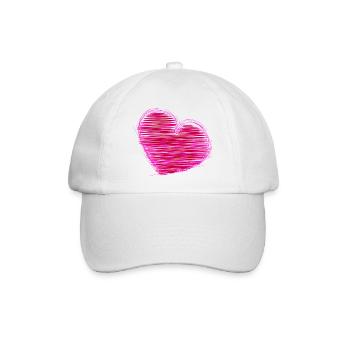 ICH LIEBE DICH. ICH LIEBE DICH. LIEBE. LIEBE. HERZ. - Baseballkappe - Weiß/Weiß - Vorne