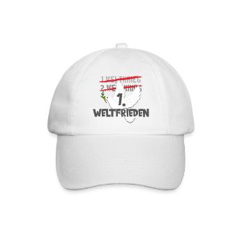 WELTFRIEDEN FRIEDEN FREIHEIT DEMO PEACE - Baseballkappe - Weiß/Weiß - Vorne