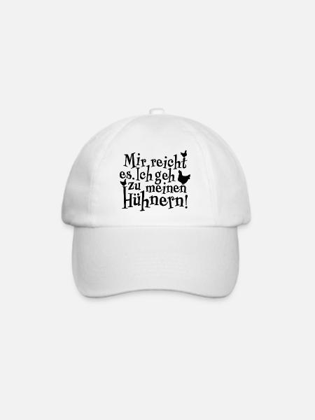 Mir reicht es. Ich geh zu meinen Hühnern - Baseballkappe - Weiß/Weiß
