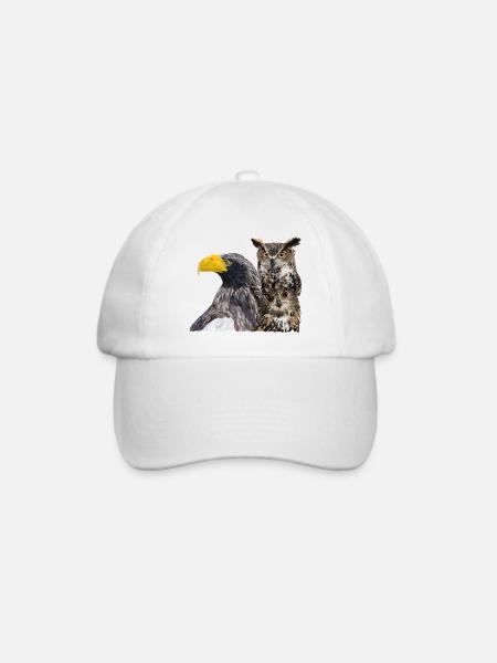 Raubvögel - Baseballkappe - Weiß/Weiß