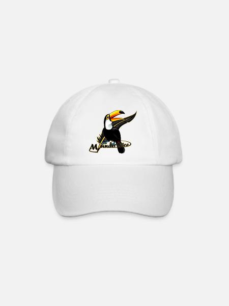 Vogel Tucan - Baseballkappe - Weiß/Weiß