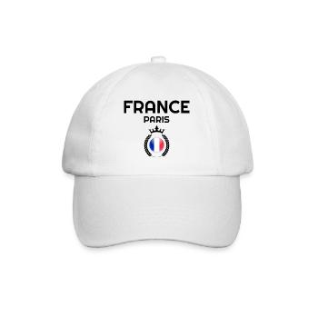 Frankreich, Frankreich Land, Frankreich Flagge, Frankreich Hoodie - Baseballkappe - Weiß/Weiß - Vorne