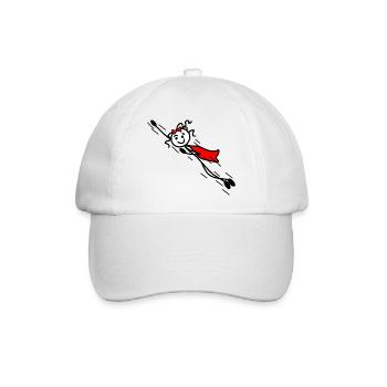Superwoman oder super schnell fliegen - Baseballkappe - Weiß/Weiß - Vorne