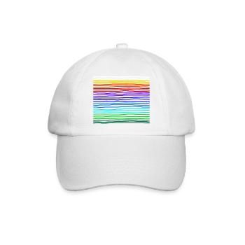 rainbow - Baseballkappe - Weiß/Weiß - Vorne