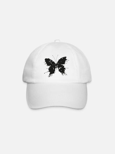 Schmetterling - Baseballkappe - Weiß/Weiß