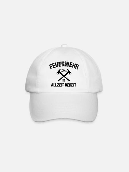 Feuerwehr - Baseballkappe - Weiß/Weiß
