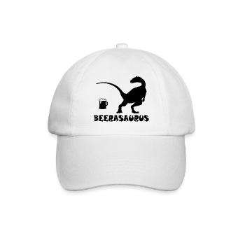 Dinosaurier Dino Dinosaur - Baseballkappe - Weiß/Weiß - Vorne