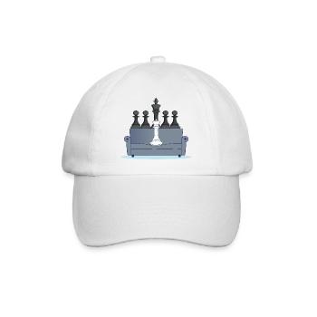 Schachmatt, Schach, Meme - Baseballkappe - Weiß/Weiß - Vorne
