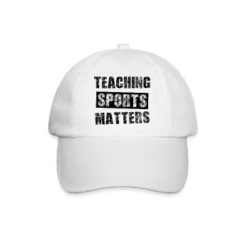 Sportlehrer - Baseballkappe - Weiß/Weiß - Vorne