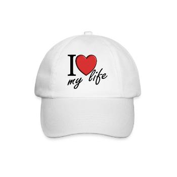 I love my life - Baseballkappe - Weiß/Weiß - Vorne