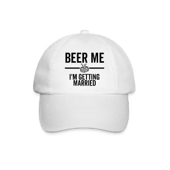 Beer Me I'm Getting Married - Baseballkappe - Weiß/Weiß - Vorne
