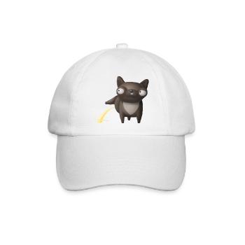 Pinkelnder Hund Lustiges Tier Design - Baseballkappe - Weiß/Weiß - Vorne