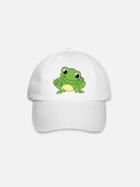 Kleiner Frosch - Baseballkappe - Weiß/Weiß