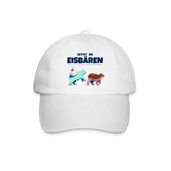 Rettet die Eisbären - Baseballkappe - Weiß/Weiß - Vorne