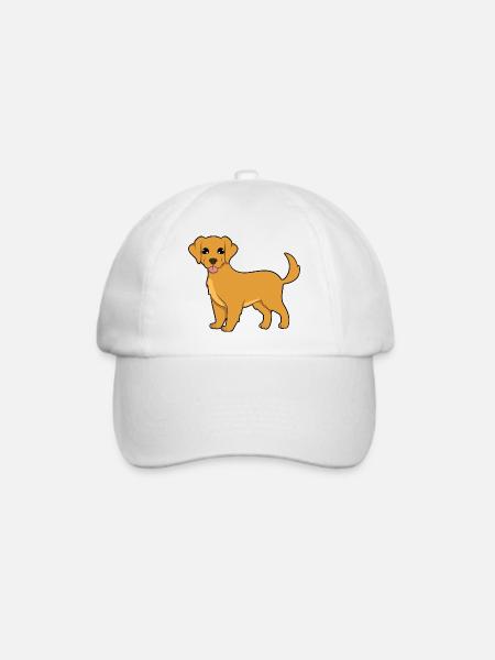 Golden Retriever - Baseballkappe - Weiß/Weiß