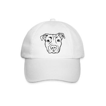Stafford Terrier - Baseballkappe - Weiß/Weiß - Vorne