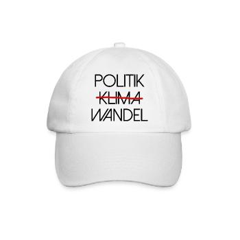 Politik Klima Wandel politisch Klimawandel - Baseballkappe - Weiß/Weiß - Vorne