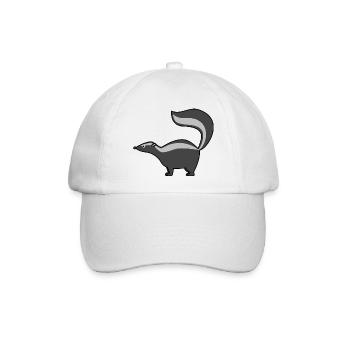 Stinktier - Baseballkappe - Weiß/Weiß - Vorne