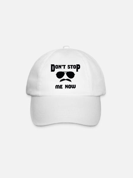 Don't stop me now, freddie Hommage - Baseballkappe - Weiß/Weiß