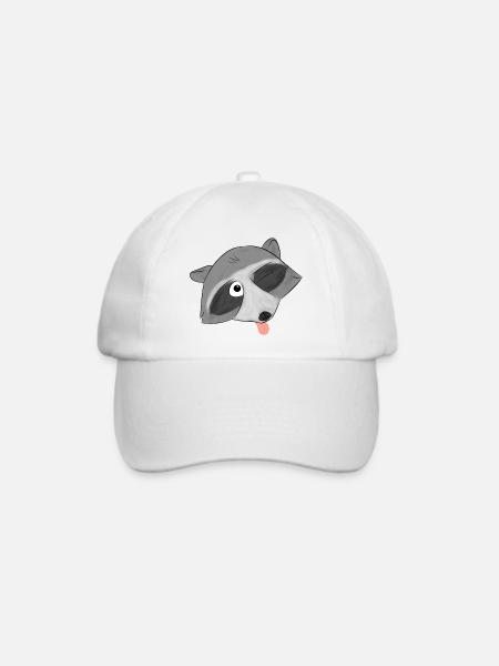 Jimbo der Waschbär - Baseballkappe - Weiß/Weiß