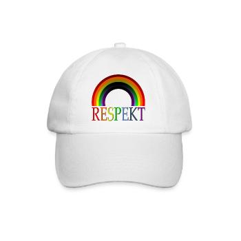 RESPEKT RESPEKTIEREN HALTUNG REGENBOGENFAHNE - Baseballkappe - Weiß/Weiß - Vorne