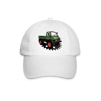 Unimog - Oldtimer - Offroad - Universal Motorgerät - Baseballkappe - Weiß/Weiß - Vorne