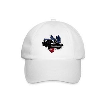 Amerikanisches Muscle-Car - Baseballkappe - Weiß/Weiß - Vorne