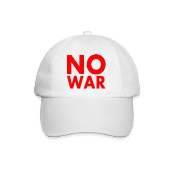 No war - Baseballkappe - Weiß/Weiß - Vorne
