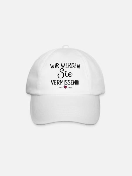Wir Werden Sie vermissen Abschied Erzieher Lehrer - Baseballkappe - Weiß/Weiß
