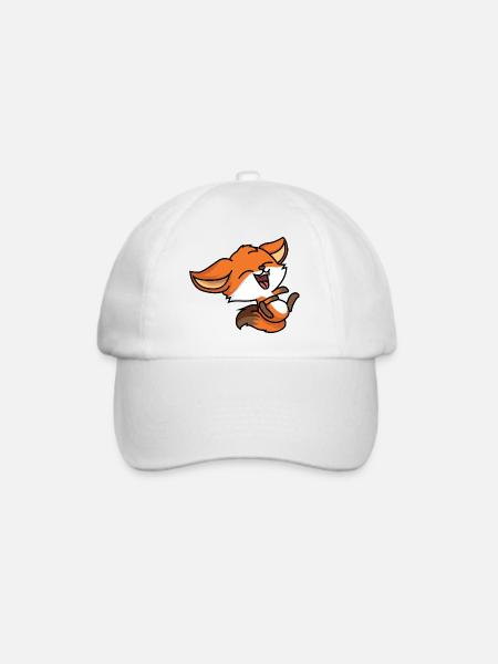 Lachender Fuchs - Baseballkappe - Weiß/Weiß