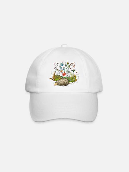 Igel - Baseballkappe - Weiß/Weiß
