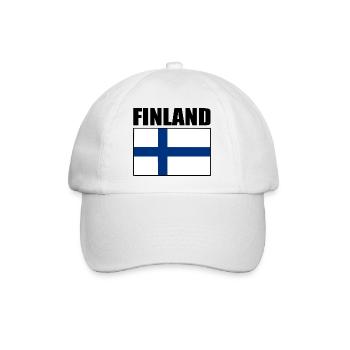 Finnland - Baseballkappe - Weiß/Weiß - Vorne
