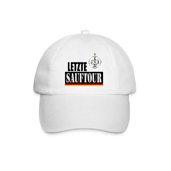 Junggesellenabschied 2022 Letzte Sauftour - Baseballkappe - Weiß/Weiß - Vorne