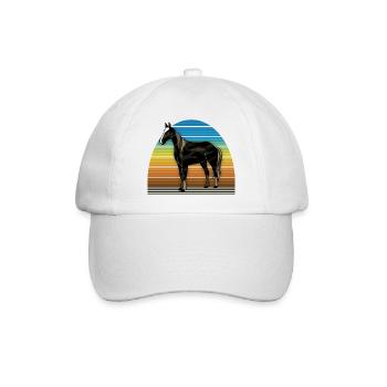 Pferd - Baseballkappe - Weiß/Weiß - Vorne