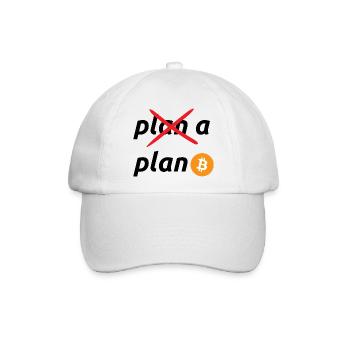 plan b bitcoin - Baseballkappe - Weiß/Weiß - Vorne