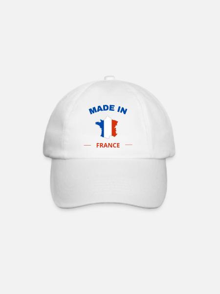 Hergestellt in Frankreich - Baseballkappe - Weiß/Weiß