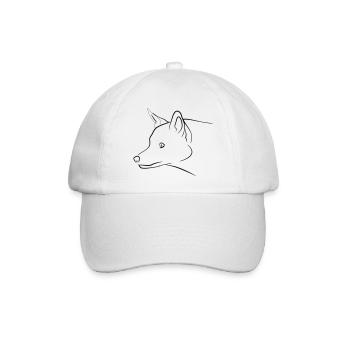 Fuchs Grafik schwarz - Baseballkappe - Weiß/Weiß - Vorne