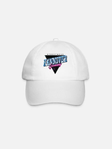 Hannover Deutschland Stadt Skyline Vintage Retro - Baseballkappe - Weiß/Weiß
